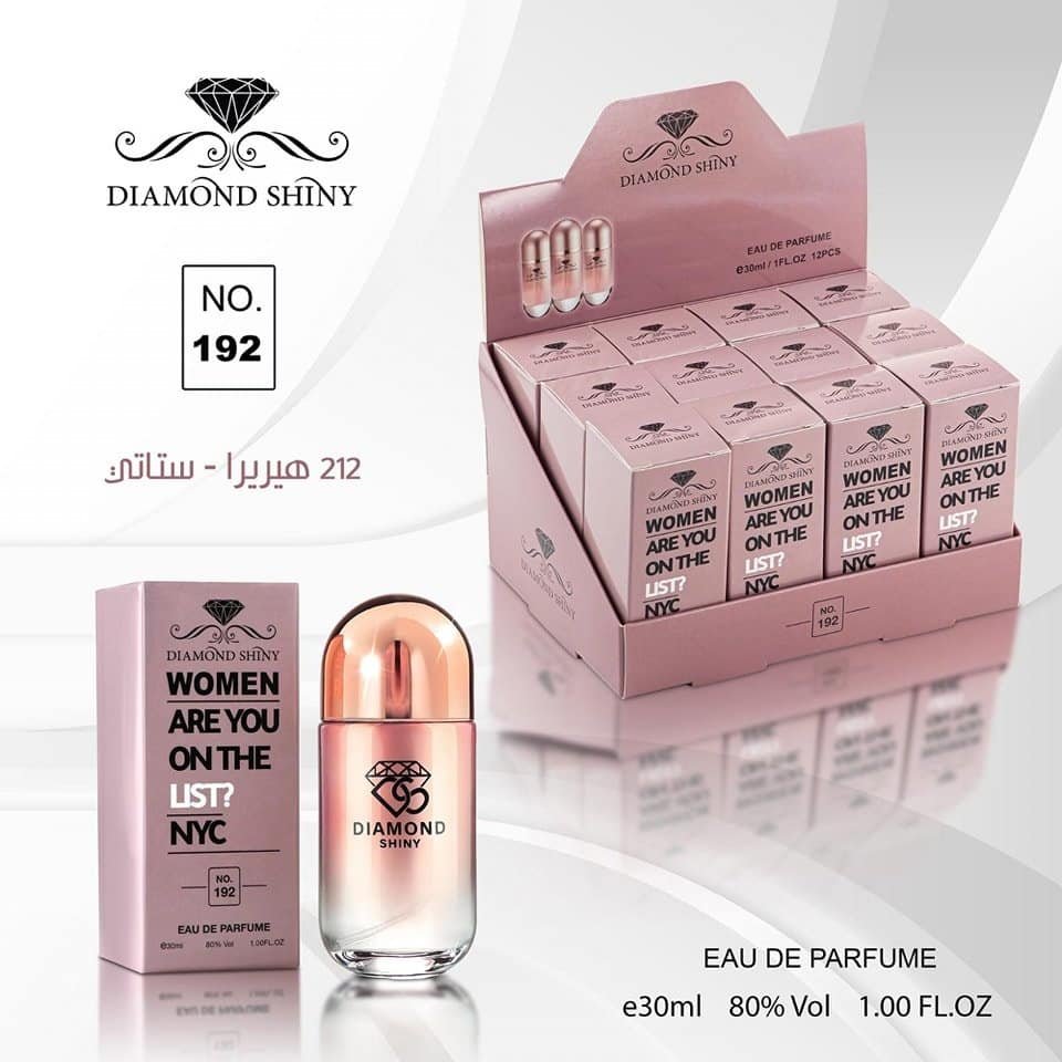 Diamond Shiny בהשראת 212 VIP Rose Carolina Herrera בושם לאישה | 30 מ"ל