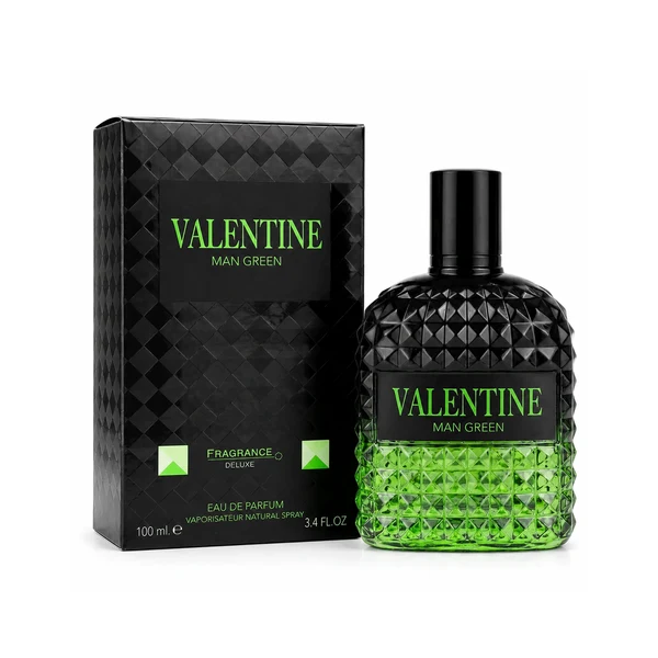 Valentine Man Green Fragrance Deluxe בהשראת Valentino Uomo Born in Roma Green Stravaganza בושם לגבר | 100 מ"ל E.D.P